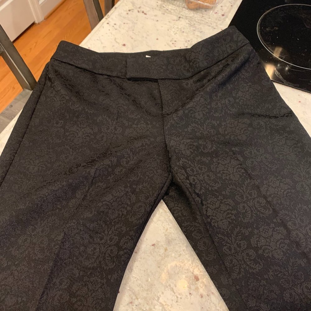 Beautiful Black Jacquard Dress Pants sz 14